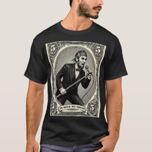 Camiseta Em Rocha Nós Confiamos 5 Rochas Cantor Lincoln