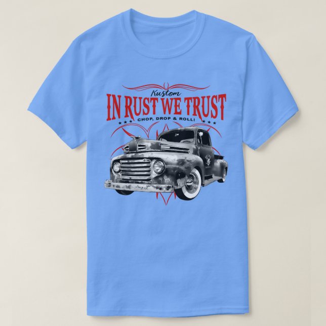 Camiseta Em Rust Confiamos Em Monocromático (Frente do Design)