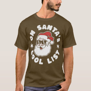 Camiseta Em Santas Legal List Santa Claus Engraçado Fúria N