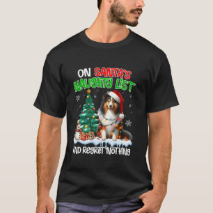 Camiseta Em Santas Xmas, Lista Idiota, Arrepende-se de Nada