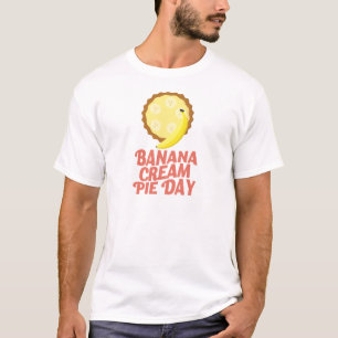Camiseta Em segundo março - dia da torta de creme da banan