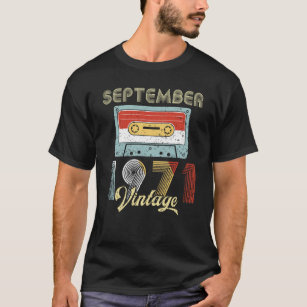 Camiseta Em setembro de 1971 cassete de banda magnética do