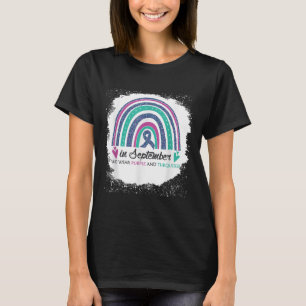 Camiseta Em Setembro Nós Usamos Roxo & Teal Bleach Suic
