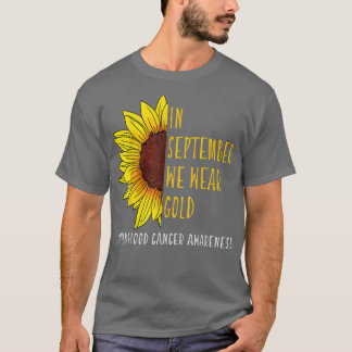 Camiseta Em setembro, Veste a consciência Dourada dos Cance