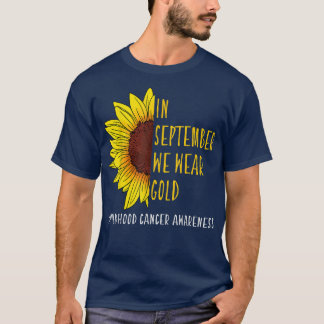 Camiseta Em setembro, Veste a consciência Dourada dos Cance