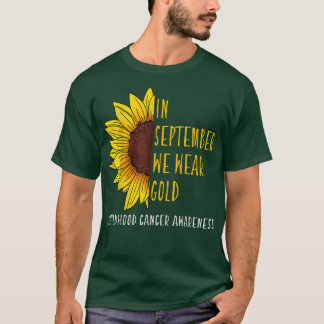 Camiseta Em setembro, Veste a consciência Dourada dos Cance