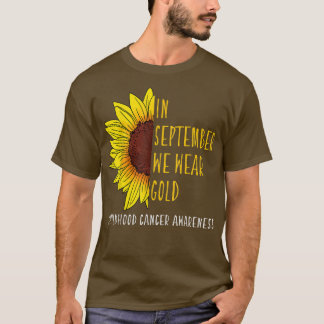 Camiseta Em setembro, Veste a consciência Dourada dos Cance