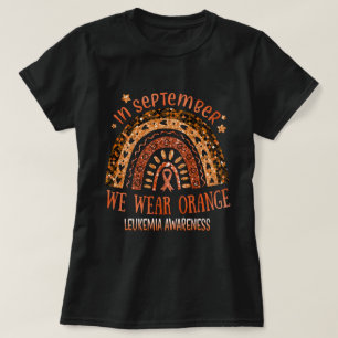Camiseta Em Setembro Vestimos A Fita Laranja Para A Leucemi