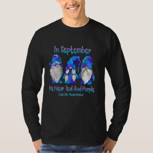 Camiseta Em Setembro, Vestimos A Preve De Suicídio Em Teal