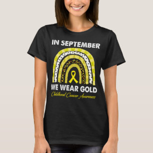 Camiseta Em setembro Vestimos Cancer de infância Dourada