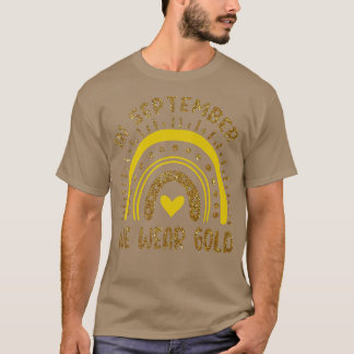 Camiseta Em setembro Vestimos com conhecimento do Cancer da