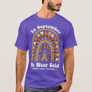 Camiseta Em setembro Vestimos Golds Rainbow Chilhood Cance