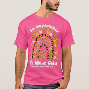 Camiseta Em setembro Vestimos Golds Rainbow Chilhood Cance