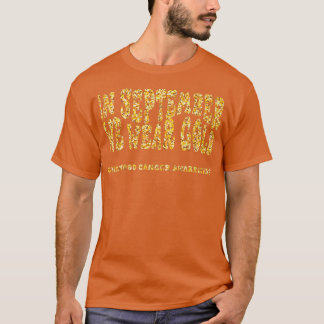 Camiseta Em setembro Vestimos o Cancer de infância Dourada