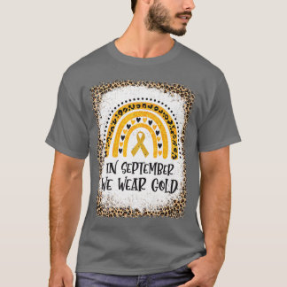 Camiseta Em setembro Vestimos o Cancer Dourado da Infância 