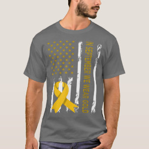 Camiseta Em setembro, Vestimos o Dourado Cancer da Infância