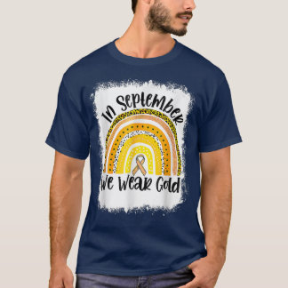 Camiseta Em Setembro Vestimos O Dourado Rainbow Childho