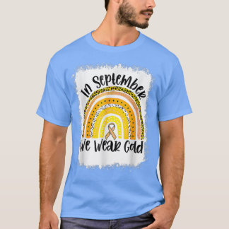 Camiseta Em Setembro Vestimos O Dourado Rainbow Childho