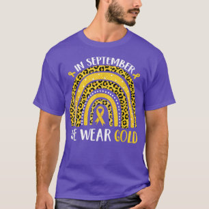 Camiseta Em setembro Vestimos o Dourado Rainbow Leopard Chi