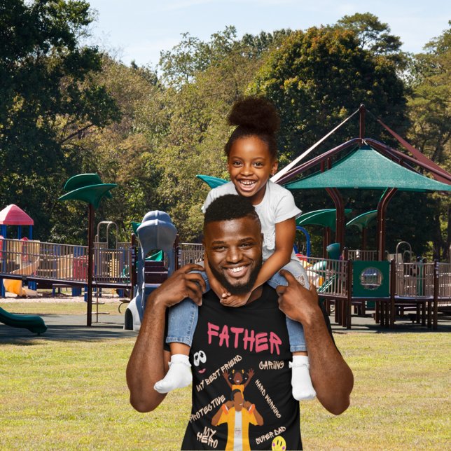 Camiseta Em Seus Ombros Pai Meu Herói (Criador carregado)