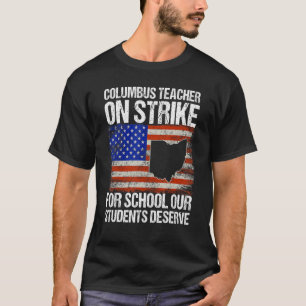 Camiseta Em Strike Columbus Ohio Professores Da Escola Nos