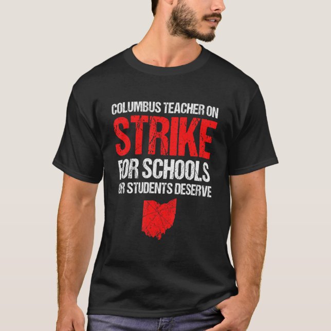 Camiseta Em Strike Columbus Ohio Professores em Escolas Str (Frente)