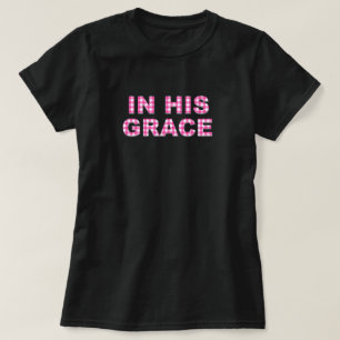 Camiseta Em Sua Graça, Rosa & Gingham, Xadrez Cristã