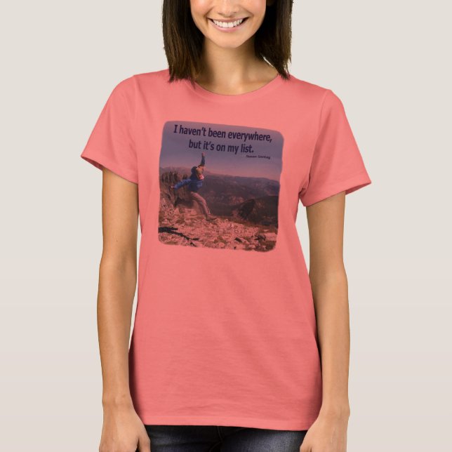 Camiseta Em todos os lugares da minha lista (Frente)