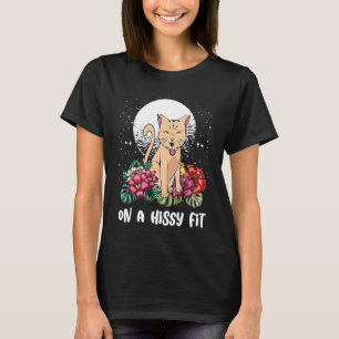 Camiseta Em um Ajustado Hissy, Casais de Gato Humor Kitten 