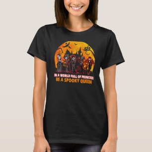 Camiseta Em Um Cheio Mundial Da Princesa Seja Um Rainha Hor