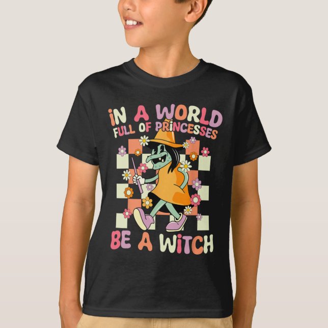Camiseta Em Um Cheio Mundial De Princesas Seja Um Hal Engra (Frente)