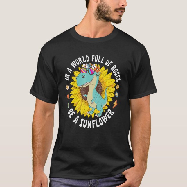 Camiseta Em Um Cheio Mundial De Rosas Seja Um Florista De G (Frente)