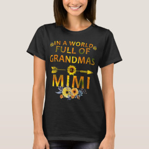 Camiseta em um cheio mundial de vovós seja um mimi