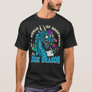 Camiseta Em um cheio mundial, os vermes de livros sejam dra