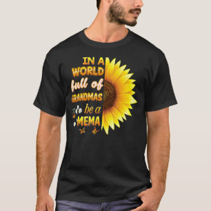 Camiseta Em Um Cheio Mundial, Vovó Seja Mema Sunflower Moth