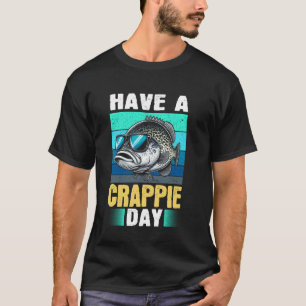 Camiseta Em Um Humor Crappie Divertido Pesca Retro