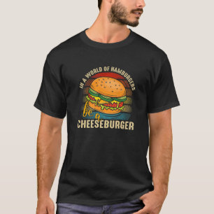 Camiseta Em Um Mundo De Hambúrgueres Seja Um Cheeseburger