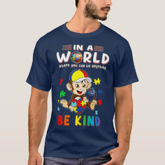 Camiseta Em Um Mundo Onde Você Pode Ser Qualquer Macaco