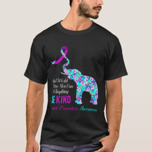 Camiseta Em Um Mundo Seja Amável Apoie A Prevenção Contra S