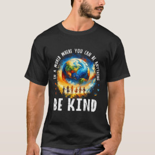 Camiseta Em Um Mundo Seja Crianças Que Atacam A Terra