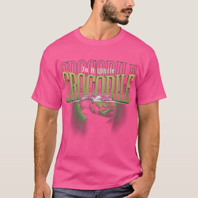 Camiseta Em um tempo o Crocodilo Divertido Gráfico para o A (Frente)