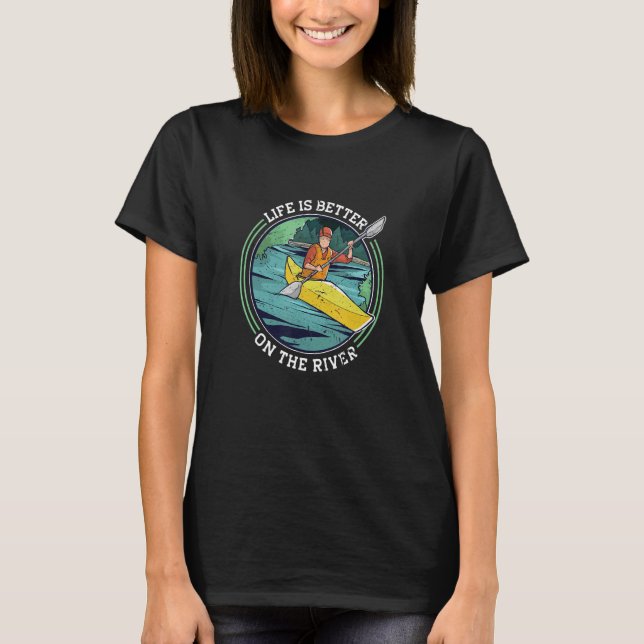 Camiseta Em Uma Canoa De Kayak (Frente)