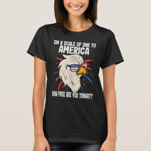 Camiseta Em Uma Escala Para A América Quão Livre Você É Ton