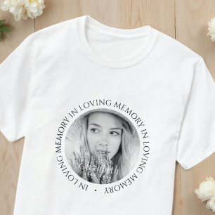 Camiseta Em uma memória simples Foto personalizada moderna