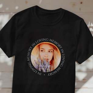 Camiseta Em uma memória simples Foto personalizada moderna