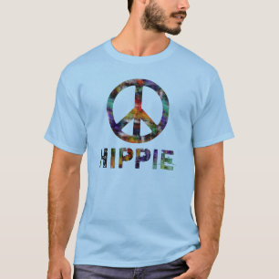 Camiseta Em uma palavra: Sinal de paz do Hippie