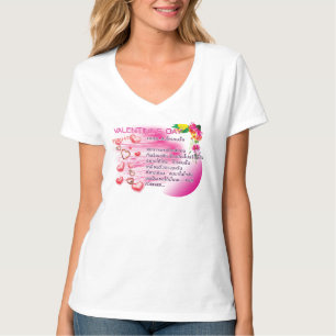 Camiseta em V para Mulheres Tailandesas do Dia dos