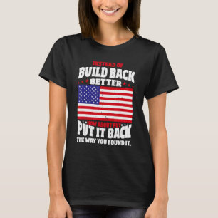 Camiseta Em Vez De Se Construir Melhor, Como Pôr De Volta?