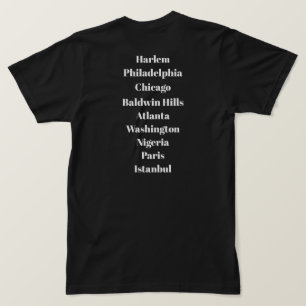 Camiseta "em volta do quarteirão, em todo o mundo," HWM