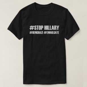 Camiseta #Emailgate do #Benghazi de Hillary do #Stop